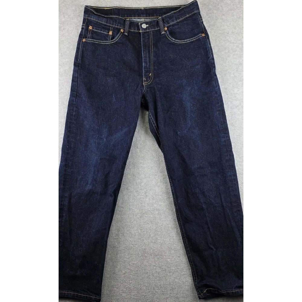 Levis 550 Jeans Mens 38x30 Blue Dark Wash Relaxed Tapered Denim Classic